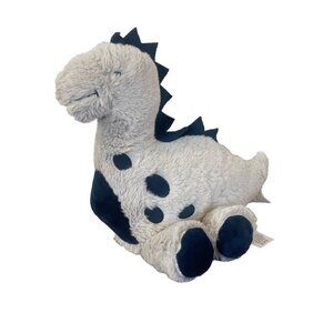 Lambs & Ivy Spike Baby Dino 12" Plush Gray Blue Spots 2019